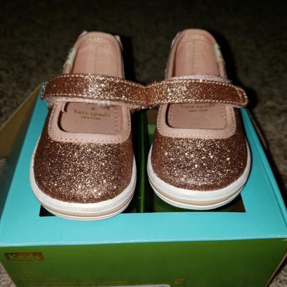 Keds x Kate Spade Rose Gold Infant Shoes